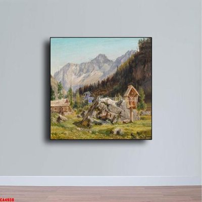 File gốc Tranh sơn dầu phong cảnh châu âu CA4938 (PNG) không nền chất lượng