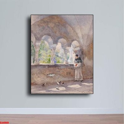 File gốc Tranh sơn dầu phong cảnh châu âu CA4949 (in mica) làm quà tặng