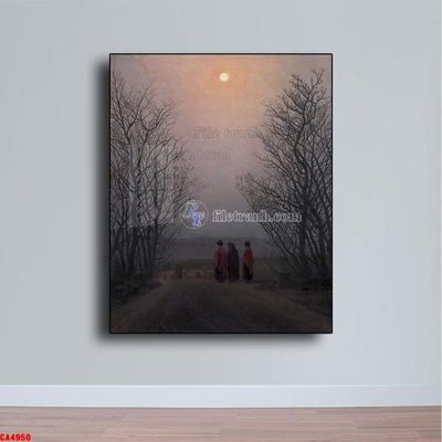 File in trần Tranh sơn dầu phong cảnh châu âu CA4950 (file gốc) xuyên sáng