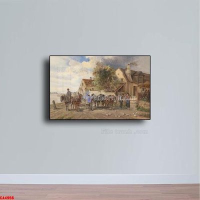 File tranh Tranh sơn dầu phong cảnh châu âu CA4956 (bản gốc) in lụa 5D