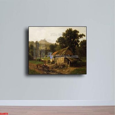 Tải file tranh gốc Tranh sơn dầu phong cảnh châu âu CA4972 chất lượng cao