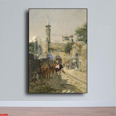 File in ấn Tranh sơn dầu phong cảnh châu âu CA4982 (bản gốc) chất lượng cao