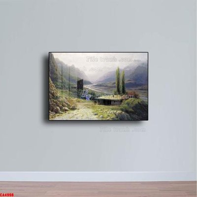 Ảnh gốc Tranh sơn dầu phong cảnh châu âu CA4998 (nét căng) in mica