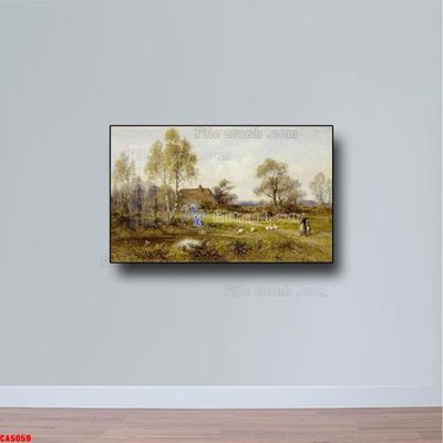 Tải file Tranh sơn dầu phong cảnh châu âu CA5059 (gốc) làm tranh trang trí