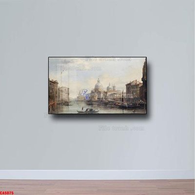 Tải file Tranh sơn dầu phong cảnh châu âu CA5075 (PSD) cho in tranh kính