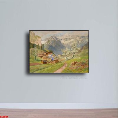 Tải file gốc Tranh sơn dầu phong cảnh châu âu CA5084 (in khổ lớn) không mờ