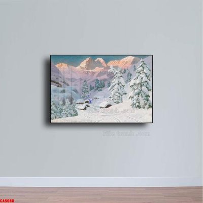 Download file gốc Tranh sơn dầu phong cảnh châu âu CA5088 (in lụa) hoa lá