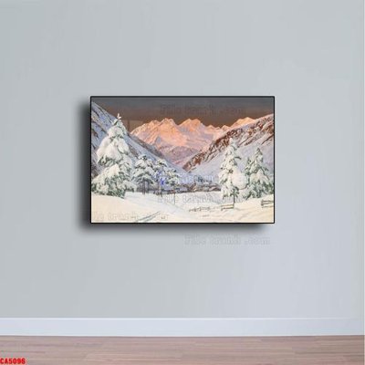 Ảnh gốc Tranh sơn dầu phong cảnh châu âu CA5096 (độ nét cao) in tráng gương