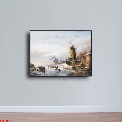 File gốc Tranh sơn dầu phong cảnh châu âu CA5116 (vector) cho in ấn