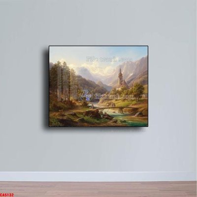 Tải file gốc Tranh sơn dầu phong cảnh châu âu CA5132 (in khổ lớn) không vỡ