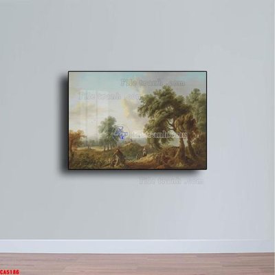 File gốc in tráng gương Tranh sơn dầu phong cảnh châu âu CA5186 chi tiết