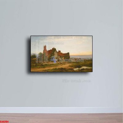 File tranh in mica Tranh sơn dầu phong cảnh châu âu CA5204 (độ phân giải cao)