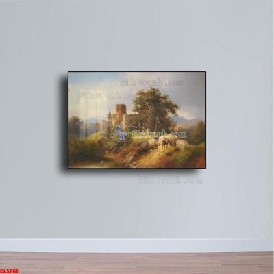 Tải file Tranh sơn dầu phong cảnh châu âu CA5260 (ảnh gốc) in tranh kính