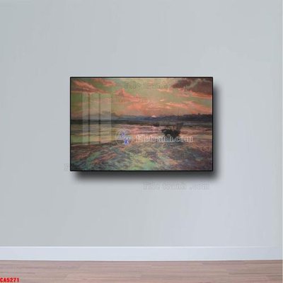 Download file Tranh sơn dầu phong cảnh châu âu CA5271 (gốc) in mica đèn LED