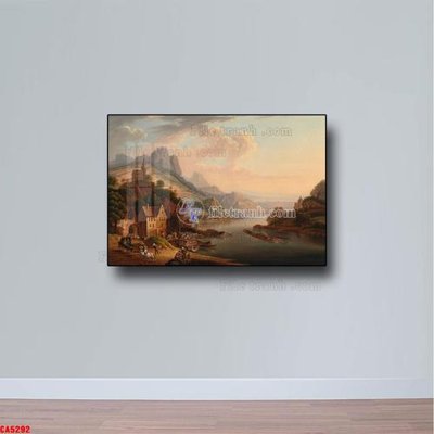 File PSD Tranh sơn dầu phong cảnh châu âu CA5292 (bản gốc) dễ dàng edit