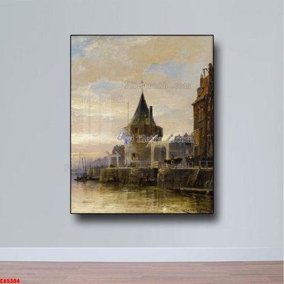 File gốc in ấn Tranh sơn dầu phong cảnh châu âu CA5304 độ phân giải cao