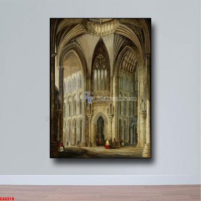 File in trần Tranh sơn dầu phong cảnh châu âu CA5319 (bản gốc) bầu trời