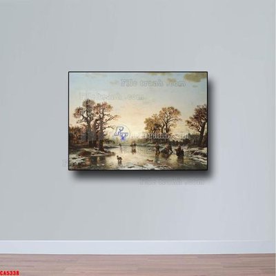 File gốc Tranh sơn dầu phong cảnh châu âu CA5338 (in mica) làm quà tặng