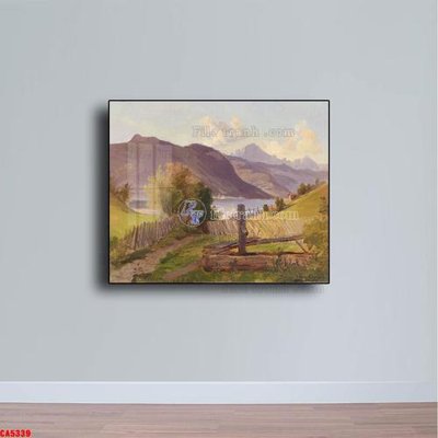 File gốc Tranh sơn dầu phong cảnh châu âu CA5339 (in lụa) tranh phong thủy