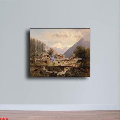 Download file Tranh sơn dầu phong cảnh châu âu CA5352 (chuẩn in) Tranh sơn dầu phong cảnh châu âu CA5352