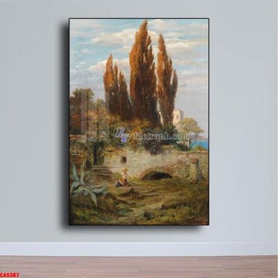 Tải file Tranh sơn dầu phong cảnh châu âu CA5367 (gốc) chủ đề hoa sen