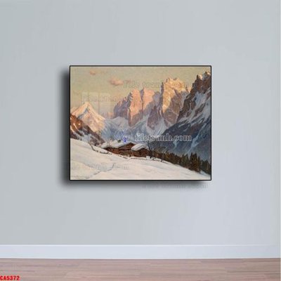 File in mica Tranh sơn dầu phong cảnh châu âu CA5372 (ảnh gốc) đẹp