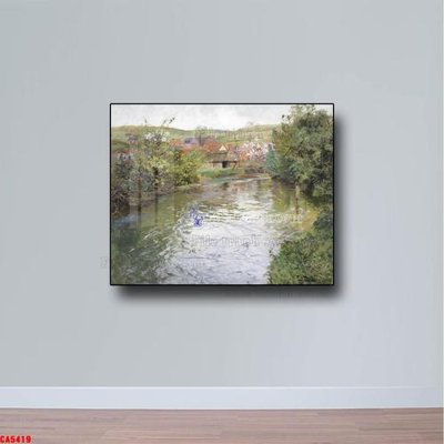 File in lụa Tranh sơn dầu phong cảnh châu âu CA5419 (tân cổ điển) Tranh sơn dầu phong cảnh châu âu CA5419