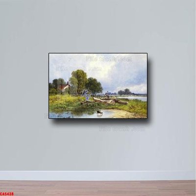 File in mica Tranh sơn dầu phong cảnh châu âu CA5438 (bản gốc) sắc sảo