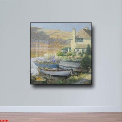 File gốc Tranh sơn dầu phong cảnh châu âu CA5484 (in tráng gương) hiện đại