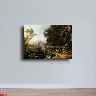 File ảnh Tranh sơn dầu phong cảnh châu âu CA5563 (gốc) in PP, decal