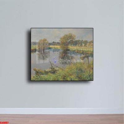 Hình ảnh file gốc in trần nhà Tranh sơn dầu phong cảnh châu âu CA5607