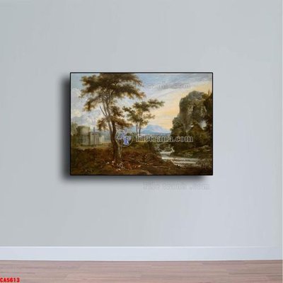 File PSD Tranh sơn dầu phong cảnh châu âu CA5613 (gốc) tách lớp chi tiết