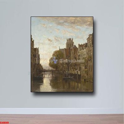 Ảnh gốc Tranh sơn dầu phong cảnh châu âu CA5649 (độ nét cao) in mica