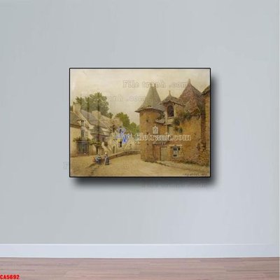 Hình ảnh gốc Tranh sơn dầu phong cảnh châu âu CA5692 (để in khổ lớn)