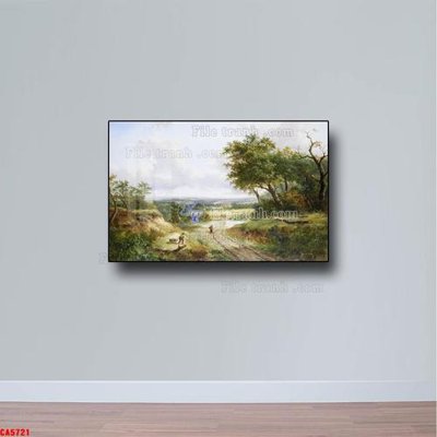 File gốc Tranh sơn dầu phong cảnh châu âu CA5721 (in lụa) tranh phong thủy