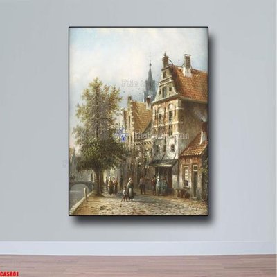 Tải về hình ảnh gốc Tranh sơn dầu phong cảnh châu âu CA5801 sắc nét