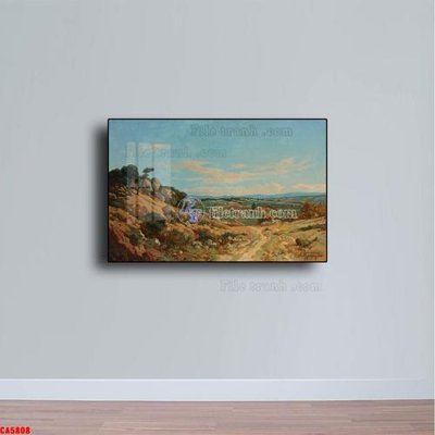 File in trần Tranh sơn dầu phong cảnh châu âu CA5808 (file gốc) xuyên sáng