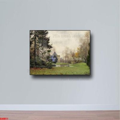 File gốc Tranh sơn dầu phong cảnh châu âu CA5811 (in lụa) trang trí tường