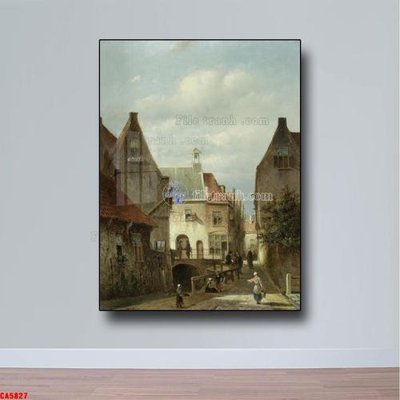 File tranh Tranh sơn dầu phong cảnh châu âu CA5827 (gốc) chủ đề trừu tượng