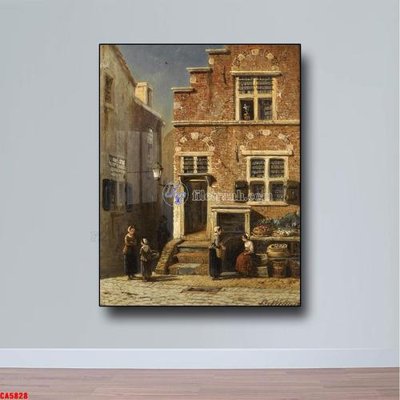 File gốc Tranh sơn dầu phong cảnh châu âu CA5828 (PSD/TIFF) độ phân giải cao