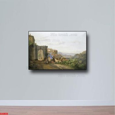 File gốc Tranh sơn dầu phong cảnh châu âu CA5833 (AI/EPS) cho in ấn