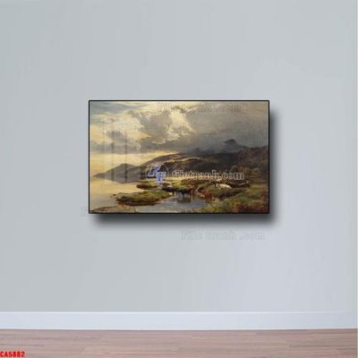 File gốc Tranh sơn dầu phong cảnh châu âu CA5882 (phong cách) tối giản