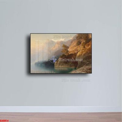 File ảnh Tranh sơn dầu phong cảnh châu âu CA5914 (gốc) in decal dán tường