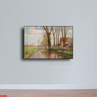 File gốc Tranh sơn dầu phong cảnh châu âu CA5958 (in lụa) trang trí tường