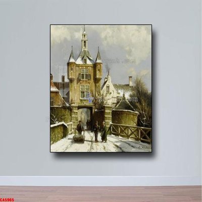 File tranh Tranh sơn dầu phong cảnh châu âu CA5965 (gốc) phong cách tối giản