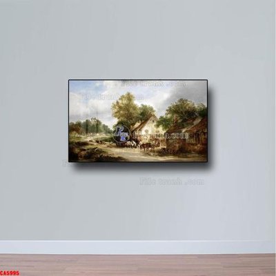 Tải file gốc Tranh sơn dầu phong cảnh châu âu CA5995 dùng cho in ấn