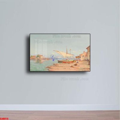 File in trần Tranh sơn dầu phong cảnh châu âu CA6015 (bản gốc) trời sao
