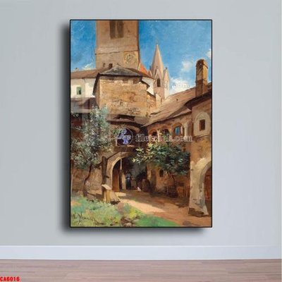 File tranh Tranh sơn dầu phong cảnh châu âu CA6016 (ảnh gốc) độc quyền