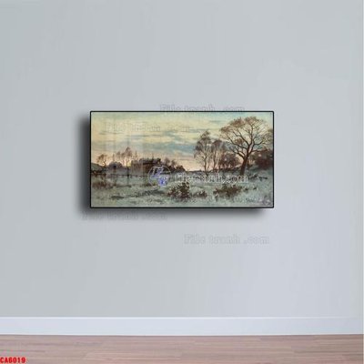 File PSD Tranh sơn dầu phong cảnh châu âu CA6019 (chất lượng in ấn)