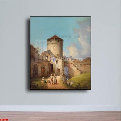 Tệp tin gốc Tranh sơn dầu phong cảnh châu âu CA6056 (chất lượng cao) Tranh sơn dầu phong cảnh châu âu CA6056